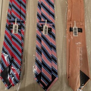 NWT. 3 Nautica striped ties. All brand new in packaging.